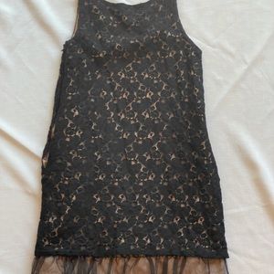 GUC GAP KIDS Black/Tan Shift Dress SZ L